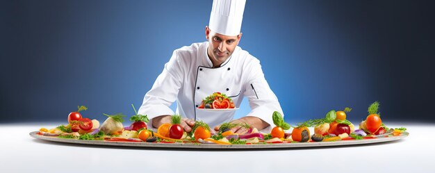 chef preparando plato